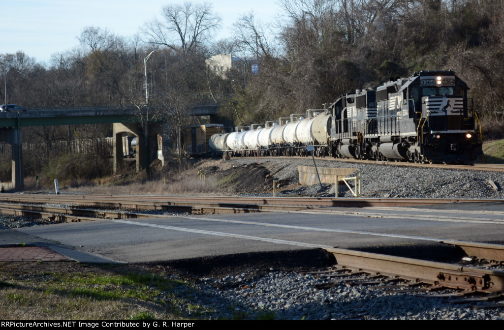 NS yard job E19 comes down the former Southern's Old Main Line with a cut of cars for interchange with the CSX